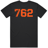 Barry Bonds 762 Home Run Record San Francisco Baseball Fan Distressed T Shirt