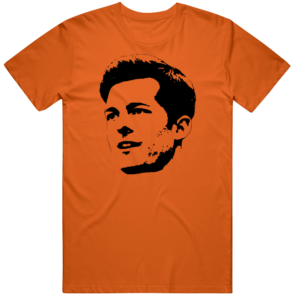 thAreaTshirts Mike Yastrzemski Big Head San Francisco Baseball Fan V2 T Shirt Classic / Orange / Small
