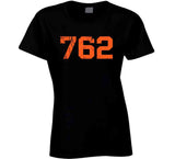Barry Bonds 762 Home Run Record San Francisco Baseball Fan Distressed T Shirt