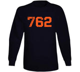 Barry Bonds 762 Home Run Record San Francisco Baseball Fan Distressed T Shirt