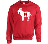 Joe Montana Goat 16 San Francisco Football Fan Distressed T Shirt