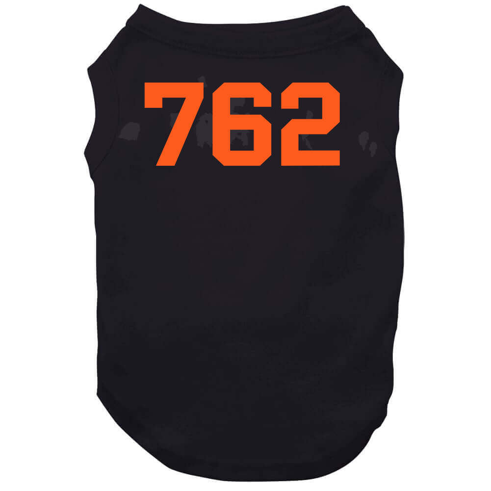 thAreaTshirts Barry Bonds 762 Home Run Record San Francisco Baseball Fan T Shirt Dog / Black / X-Large