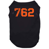 Barry Bonds 762 Home Run Record San Francisco Baseball Fan Distressed T Shirt