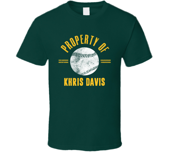 Khris Davis Property Of Oakland Baseball Fan T Shirt