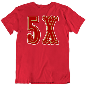 5 Championships 5x San Francisco Football Fan V2 T Shirt