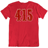 Area Code 415 San Francisco Football Fan T Shirt