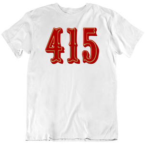 Area Code 415 San Francisco Football Fan V3 T Shirt