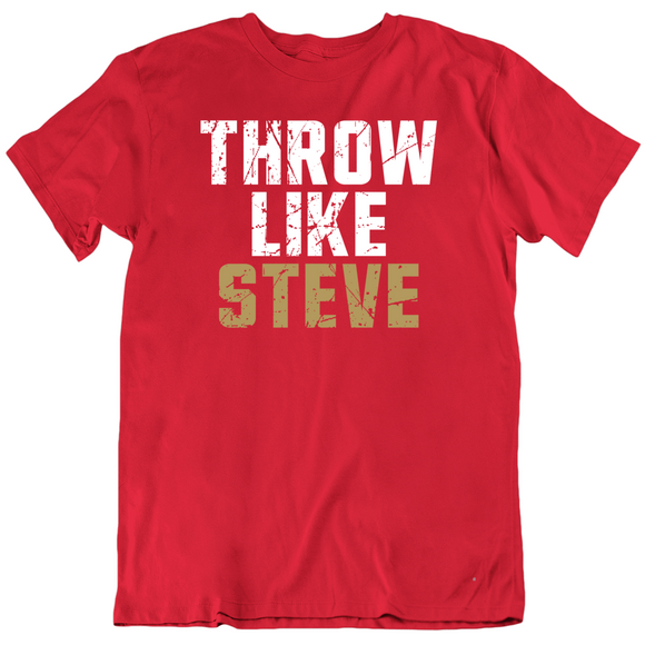 Steve Young Throw Like Steve San Francisco Football Fan Distressed T Shirt