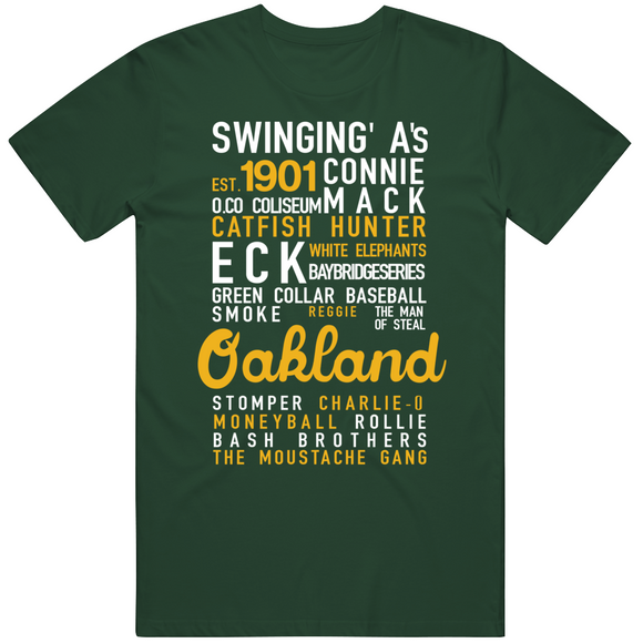The Legend Of Oakland Banner Oakland Baseball Fan V2 T Shirt