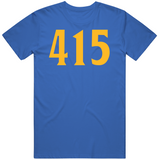 Area Code 415 Golden State Basketball Fan T Shirt