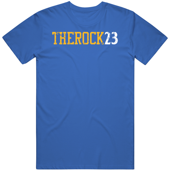 Mitch Richmond The Rock 23 Golden State Basketball Fan Distressed T Shirt