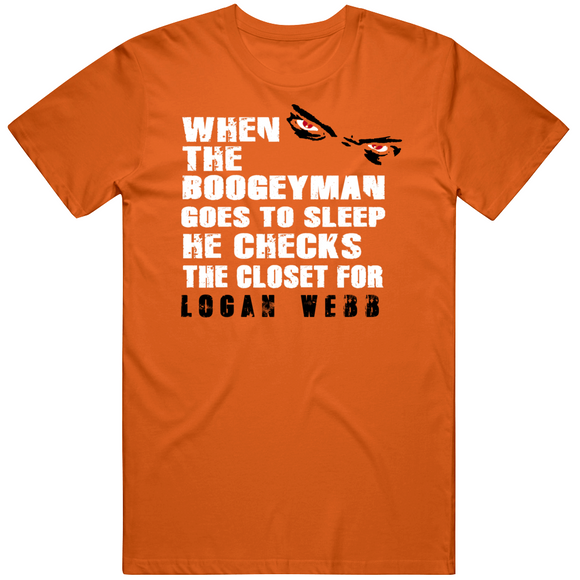 Logan Webb Boogeyman San Francisco Baseball Fan T Shirt