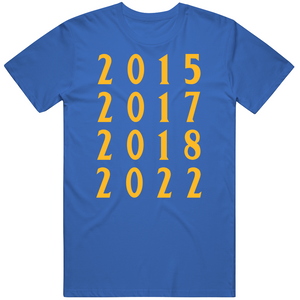 Dynasty 4 Championship Years Golden State Basketball Fan T Shirt