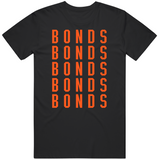 Barry Bonds X5 San Francisco Baseball Fan T Shirt