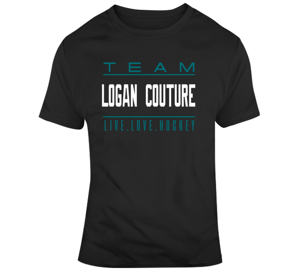 Logan Couture Team Live Love Hockey San Jose Hockey Fan T Shirt