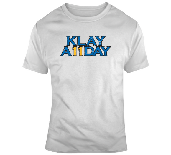 Klay Thompson Klay All Day Golden State Basketball Fan Distressed V2 T Shirt