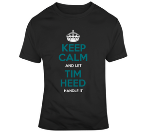 Tim Heed Keep Calm San Jose Hockey Fan T Shirt