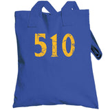Area Code 510 Golden State Basketball Fan Distressed T Shirt