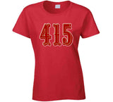 Area Code 415 San Francisco Football Fan T Shirt