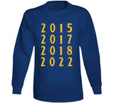 Dynasty 4 Championship Years Golden State Basketball Fan T Shirt