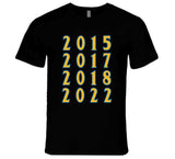 Dynasty 4 Championship Years Golden State Basketball Fan V3 T Shirt