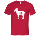 Joe Montana Goat 16 San Francisco Football Fan Distressed T Shirt