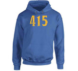 Area Code 415 Golden State Basketball Fan Distressed T Shirt