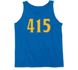 Area Code 415 Golden State Basketball Fan T Shirt