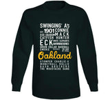 The Legend Of Oakland Banner Oakland Baseball Fan T Shirt