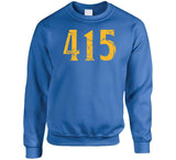 Area Code 415 Golden State Basketball Fan Distressed T Shirt