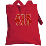 Area Code 415 San Francisco Football Fan T Shirt