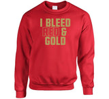 I Bleed Red And Gold San Francisco Football Fan T Shirt