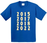 Dynasty 4 Championship Years Golden State Basketball Fan V2 T Shirt