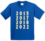 Dynasty 4 Championship Years Golden State Basketball Fan V2 T Shirt