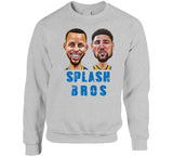 Curry Thompson Splash Bros Caricature Golden State Basketball Fan V2 T Shirt