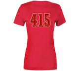 Area Code 415 San Francisco Football Fan T Shirt