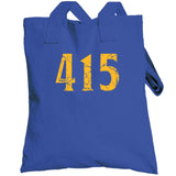 Area Code 415 Golden State Basketball Fan Distressed T Shirt