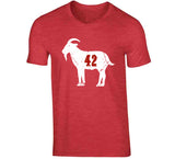 Ronnie Lott Goat 42 San Francisco Football Fan Distressed T Shirt