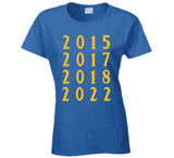 Dynasty 4 Championship Years Golden State Basketball Fan T Shirt