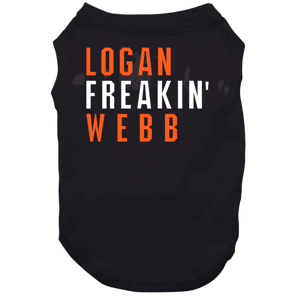 thAreaTshirts Logan Webb Freakin San Francisco Baseball Fan V2 T Shirt Dog / Black / 3 X-Large